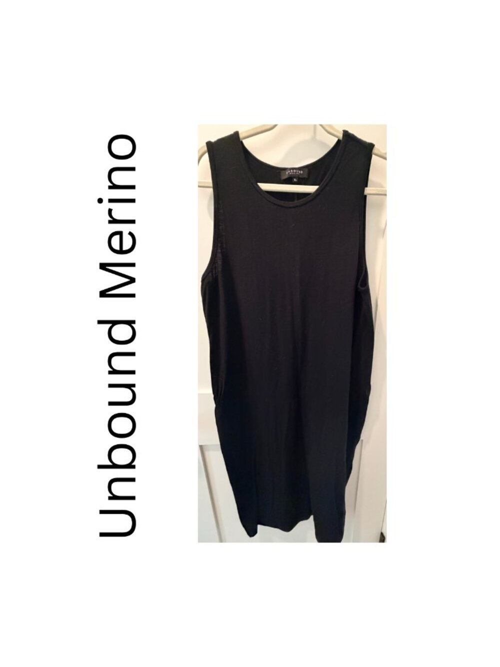Unbound Merino Travel Midi Dress, Black - XL